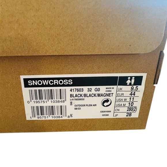 Salomon Snowcross Advanced Boots Shoes Black Magnet Mens US 10 UK 9.5 NIB RARE - Picture 7 of 11